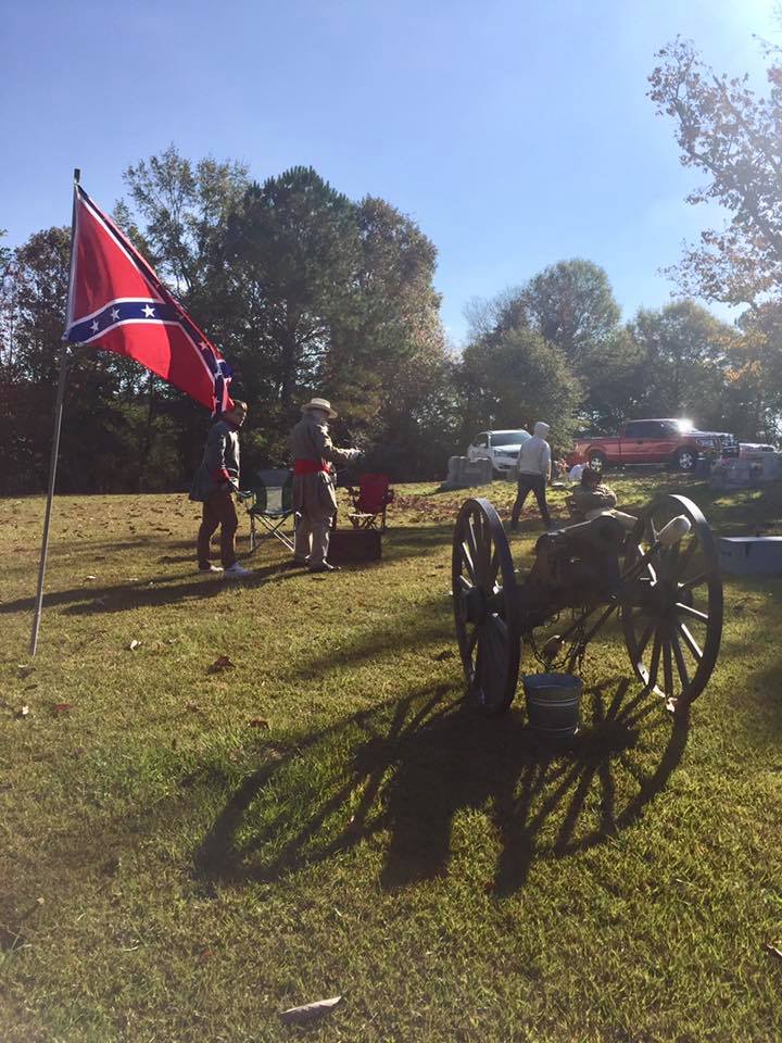 Grave dedication for Pvt. Wiley Hill Young, 7th Alabama Cavary, Co. C & G. at the Rock Creek Cemetery