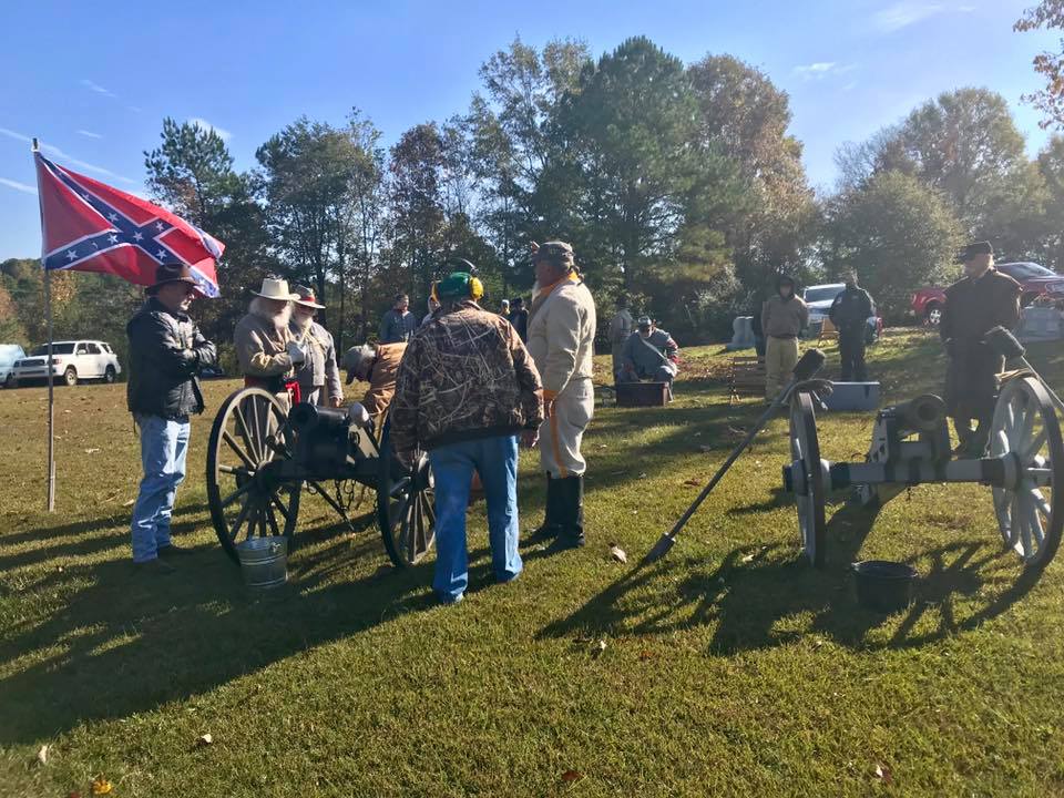 Grave dedication for Pvt. Wiley Hill Young, 7th Alabama Cavary, Co. C & G. at the Rock Creek Cemetery