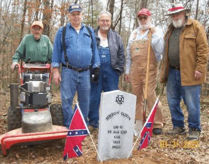 Grave marker installation Simeon Covin